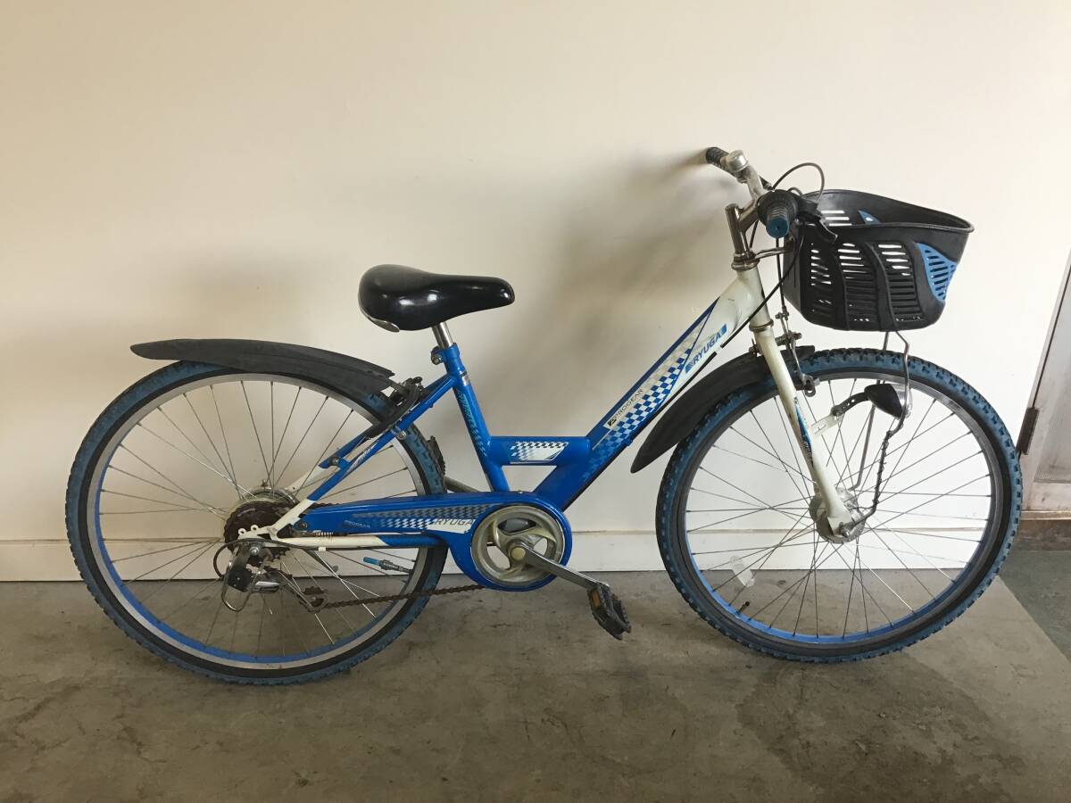 A-125□岐阜発 △ RYUGA / 自転車 / 26インチ / 6段変速 / 走行確認 / ギヤが順番で順番で回転しません / サビ有り / 現状品 R6.8/10□拍卖