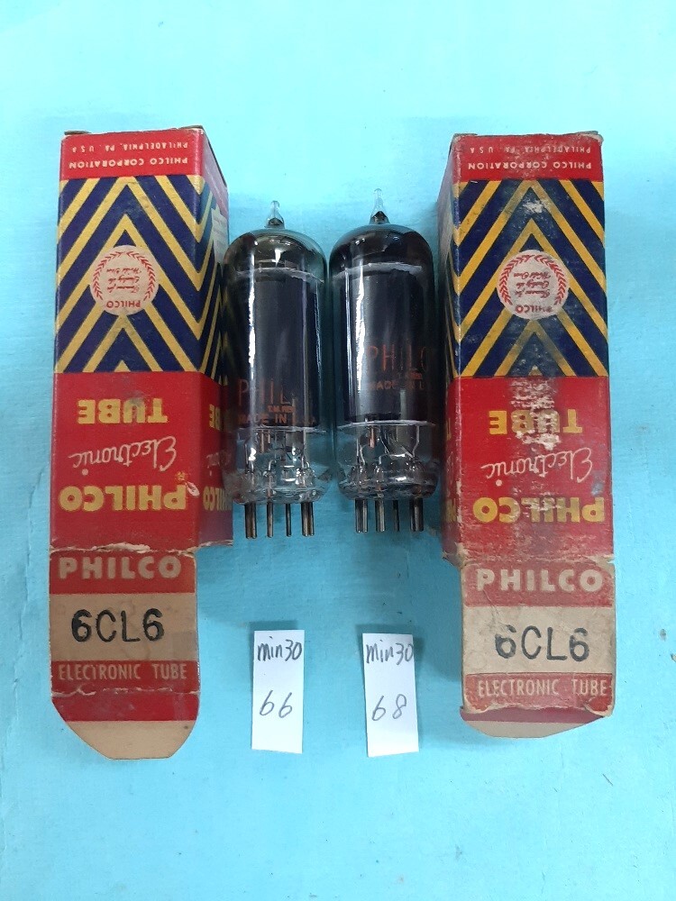 即決あり■6CL6 PHILCO 2本組 未使用品 化粧箱入り拍卖