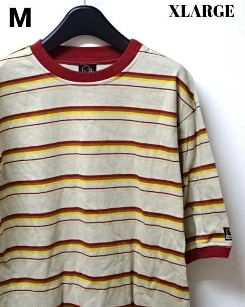 M 未使用【X-LARGE Tシャツ XLARGE Tシャツ 90s 90's MADE IN USA エクストラ ラージ ボーダー レア デッドストック 米国製 オールド】拍卖