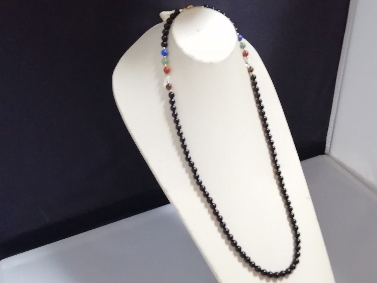 天然オニキス7厄ロングネックレス 11322拍卖