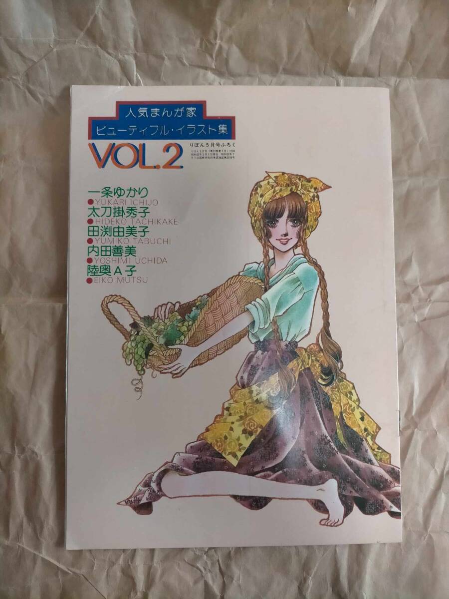 非売品 りぼん 付録 人気まんが家 ビューティフル・イラスト集 B5 陸奥A子 Ribbon free gift EIKO MUTSU YOSHIMI UCHIDA illustration BOOK拍卖