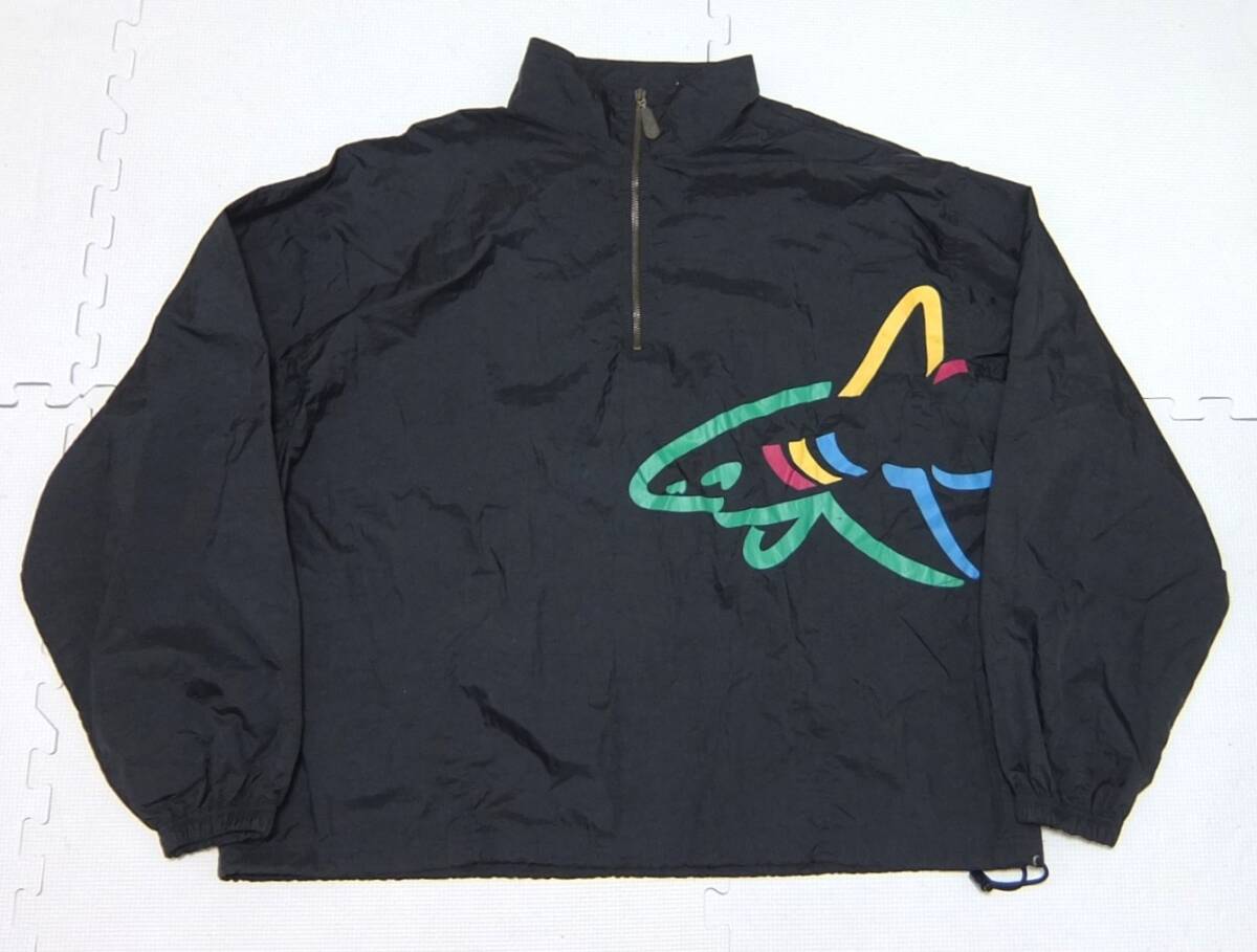 90s Reebok GREG NORMAN COLLECTION プルオーバー ナイロンジャケット 黒 L リーボック グレッグノーマン 1990年代拍卖