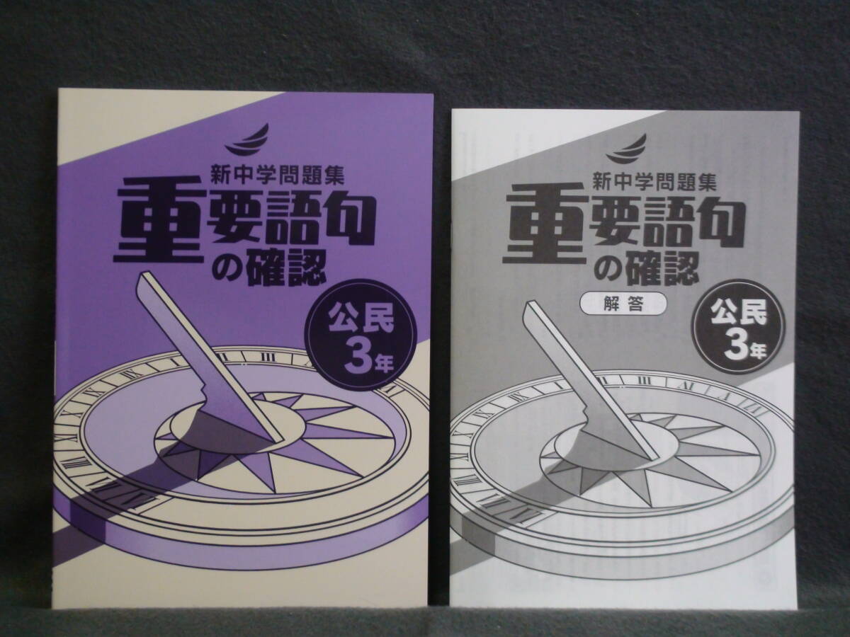 ★ 即発送 ★ 新品 新中学問題集 重要語句の確認 社会 公民 解答と解説付 2024年度〜拍卖
