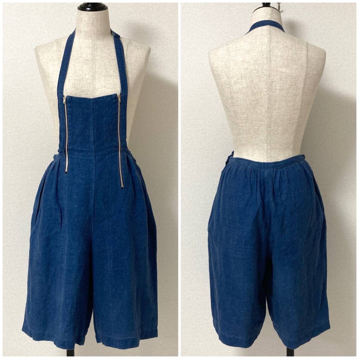 AD1989 COMME des GARCONS デニム サロペット ショートパンツ Sサイズ コムデギャルソン オーバーオール 80s VINTAGE archive 4060429拍卖