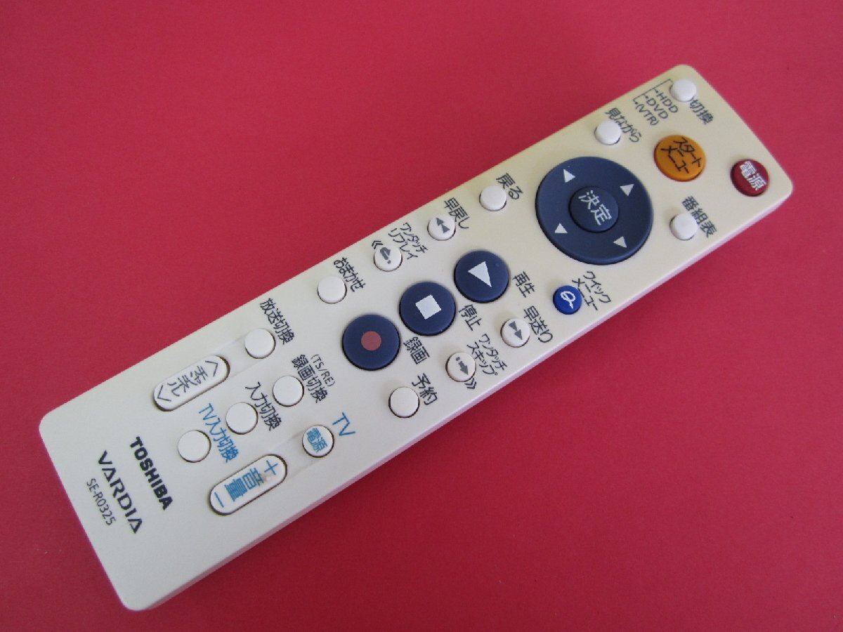 HRV-5■東芝 色焼け有りますが、動作は大丈夫♪ (RD-G503W RD-G503K RD-E303 RD-E304K RD-E1004K用) レコーダーリモコン SE-R0325 動作保証拍卖