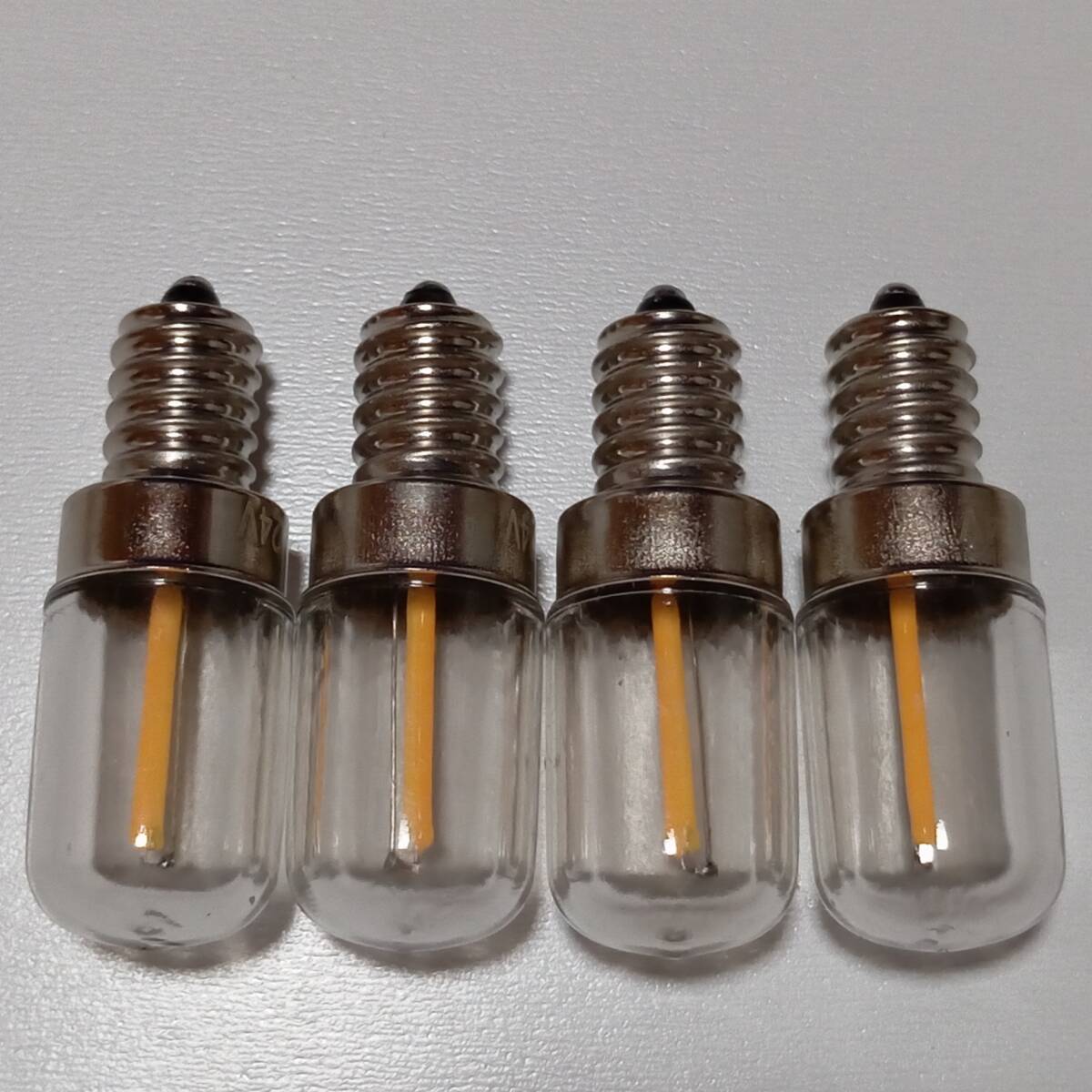 4個セット シャンデリア用 E12 LED フィラメントタイプ 24V 2700k レトロ デコトラ サロンバス /e12拍卖