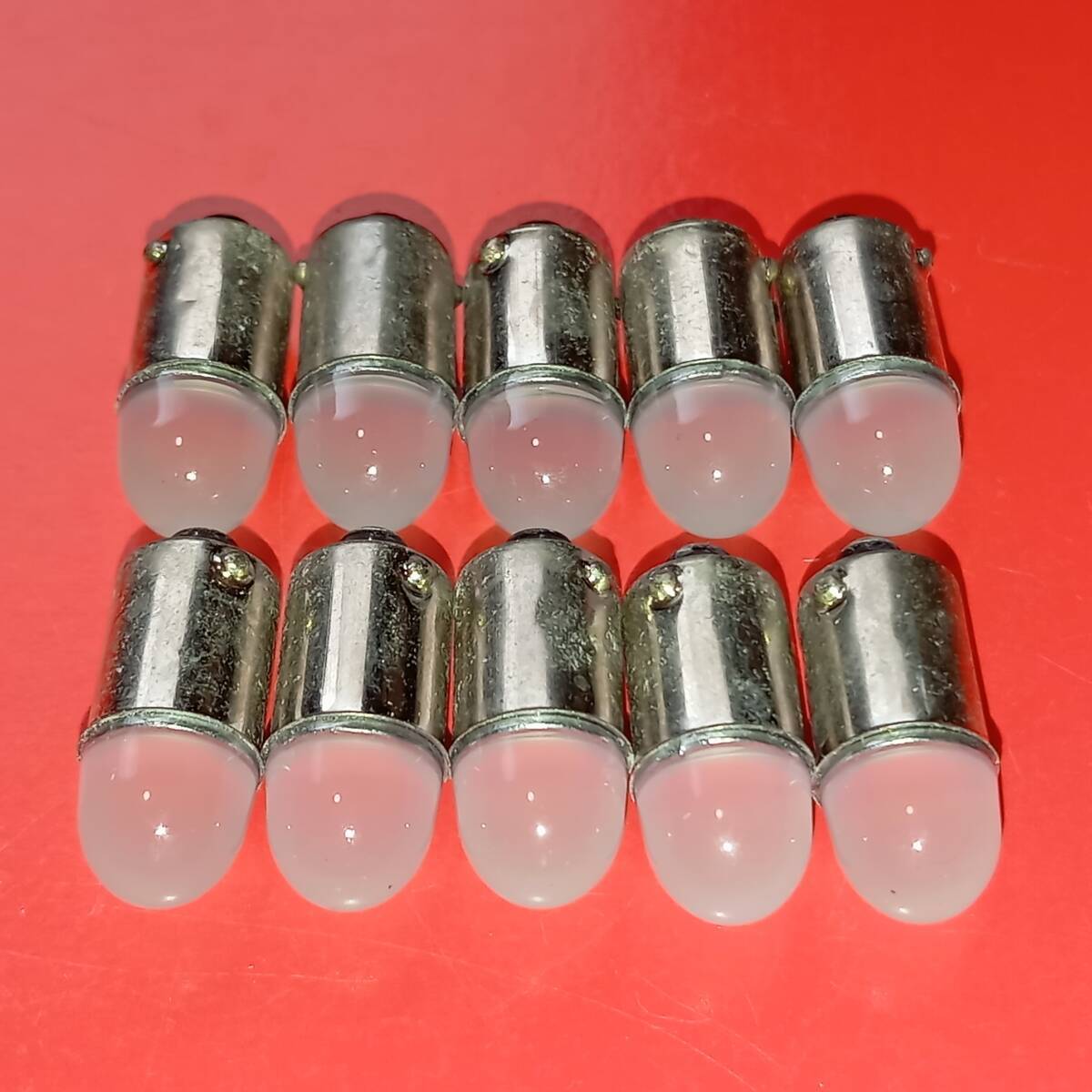 10個 角マーカー用 BA9S 12V 24V レンズ LED 電球 クリスタルブルー デコトラ拍卖