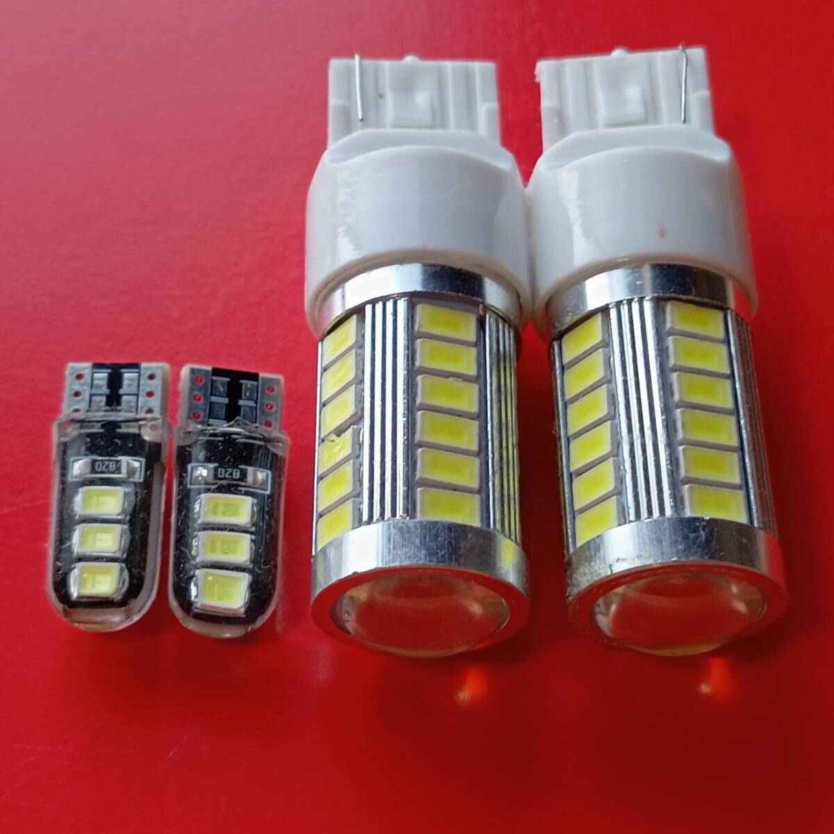 爆光!CV系 デリカD:5 前期 ZN6 T20 T10 LED ウエッジ球 バックランプ ポジション球 ホワイト 4個セット 三菱 ミツビシ /33/6拍卖