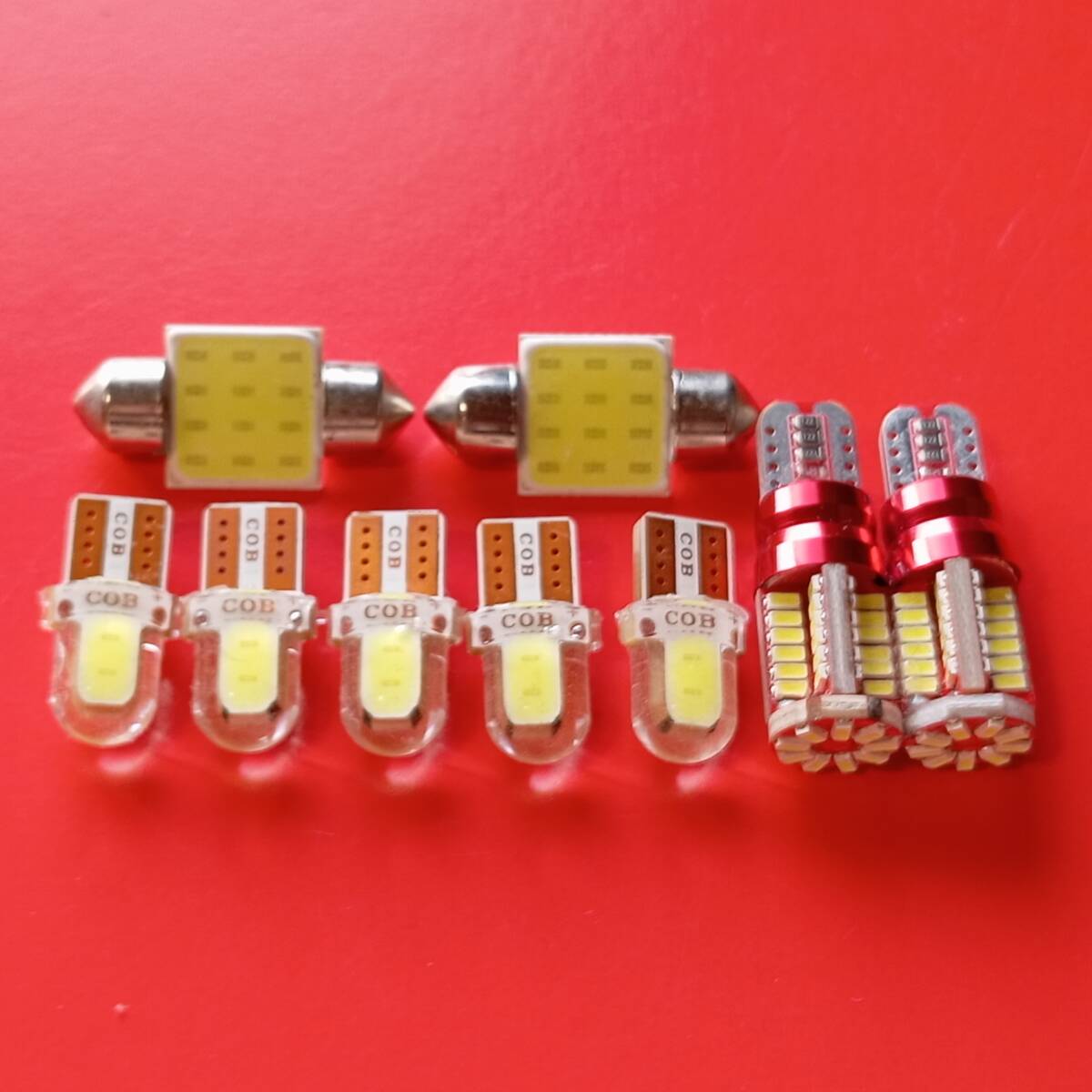 超爆光!スペーシア MK53S MK42S MK32S ルームランプ バックランプ ポジション球 ナンバー灯 T10 LED ホワイト 9個セット スズキ57/c2/t31拍卖