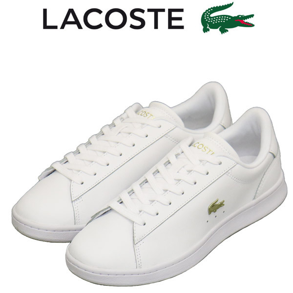 LACOSTE (ラコステ) WMS 48SFA0012 CARNABY SET 224 1 SFA レディース レザースニーカー 216 WHTxGLD LC374 UK5.5-約24.5cm拍卖