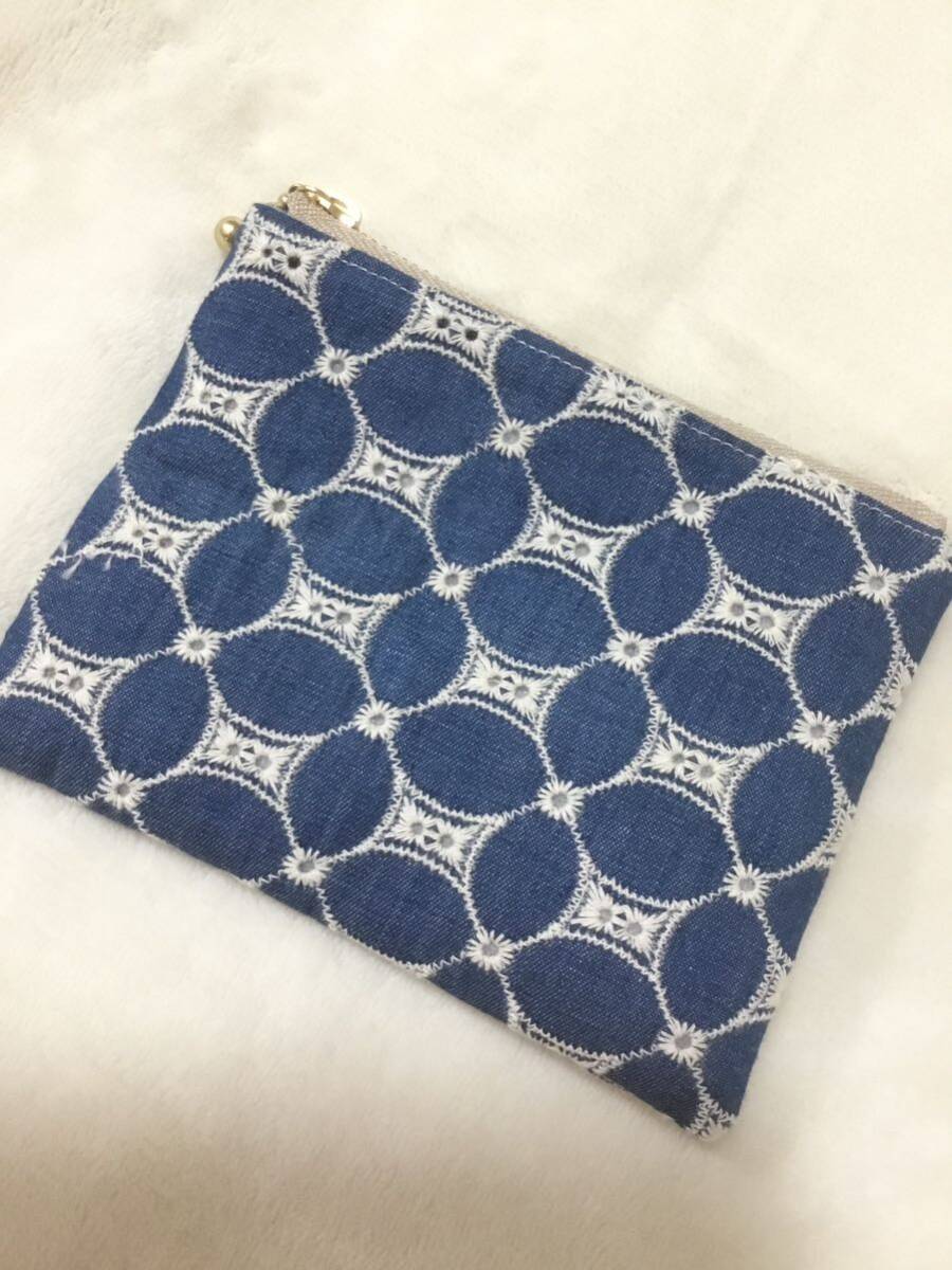 ☆ハンドメイド フラットミニポーチ 化粧ポーチ 小物入れ ミニ財布 お菓子ポーチ ファスナーポーチ 手作り☆拍卖