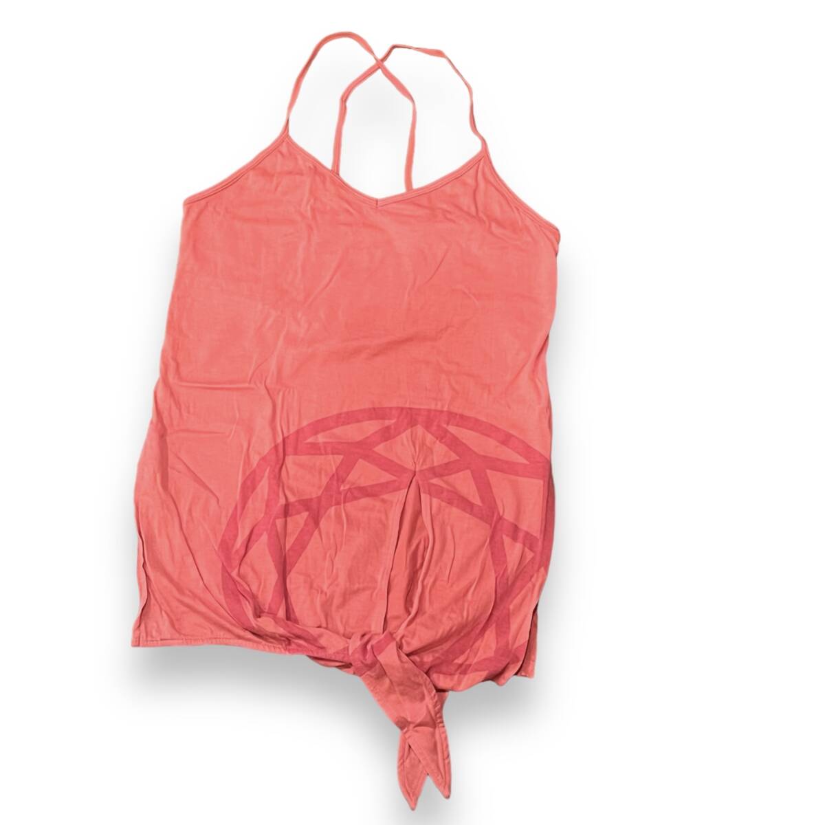 【FEEL CYCLE】ノースリーブ トップス 裾結び Size/M コーラル ジム トレーニング フィールサイクル拍卖