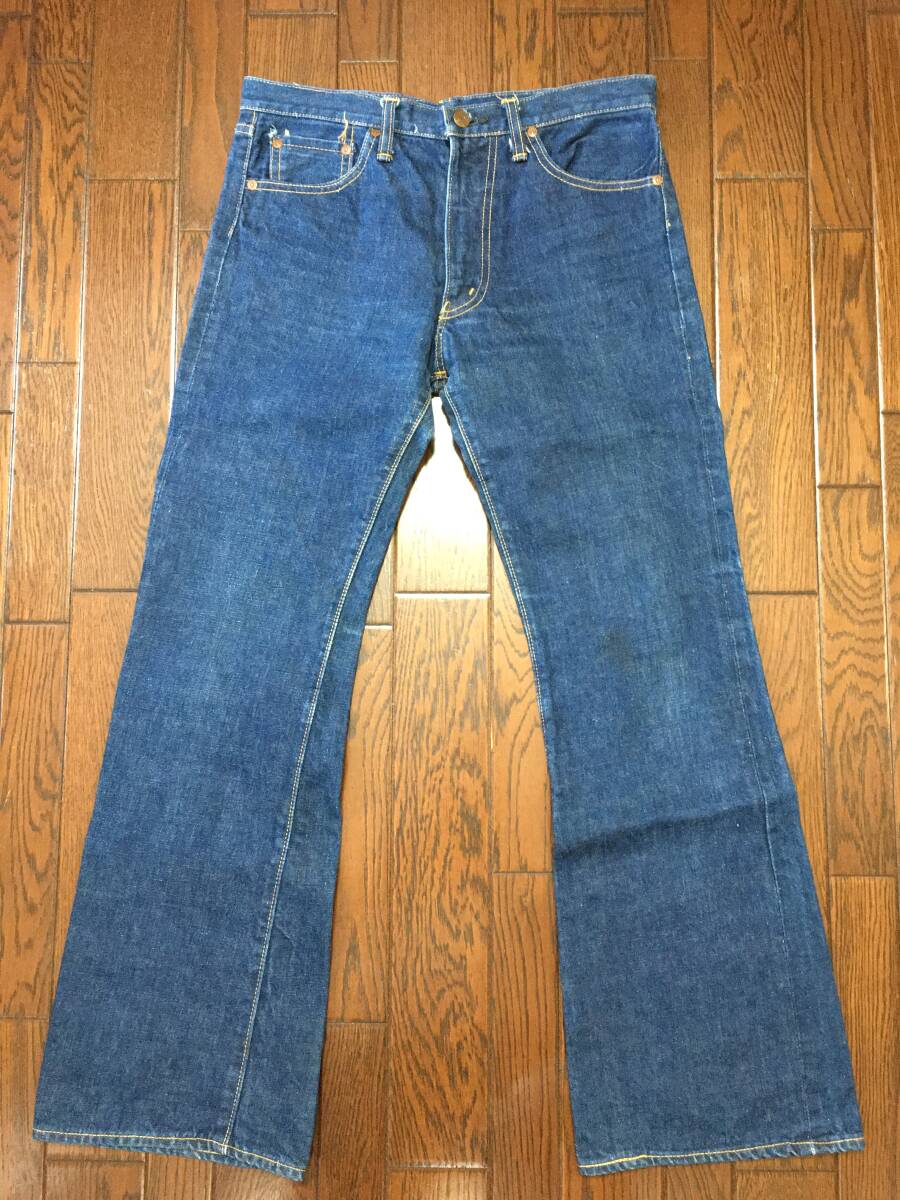 エドウィン EDWIN ビンテージ ブーツカット ジーンズ 32 フレア デニム パンツ ベルボトム ジッパーフライ セルビッチ 70s 70年代拍卖