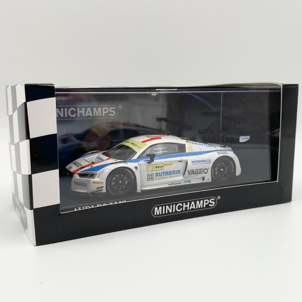 【中古】開封 ミニチャンプス 1/43 アウディ R8 LMS `HCB-RUTRONIC-RACING` #12 PLENTZ マカオ GTカップ FIA GT ワールドカップ 2017拍卖