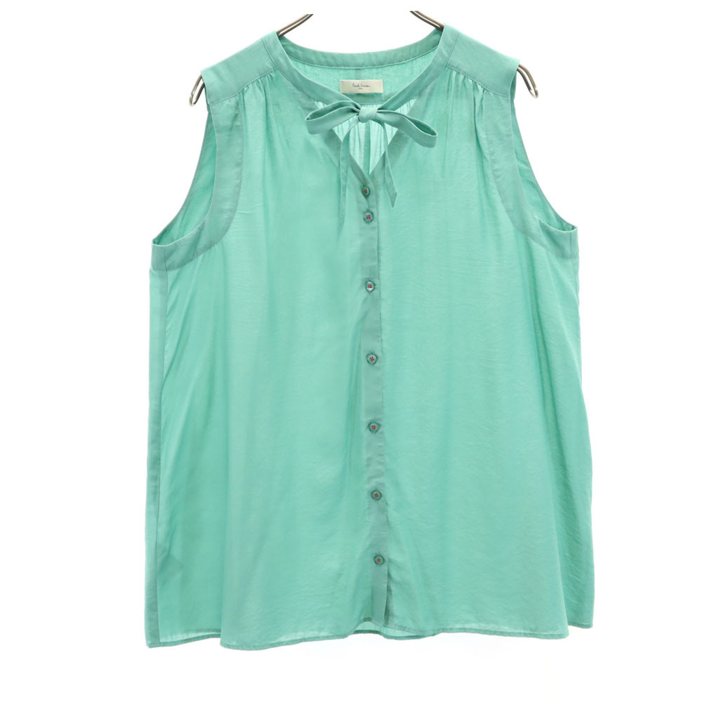 ポールスミス ノースリーブ シャツ 40 グリーン系 Paul Smith PAUL ブラウス レディース拍卖