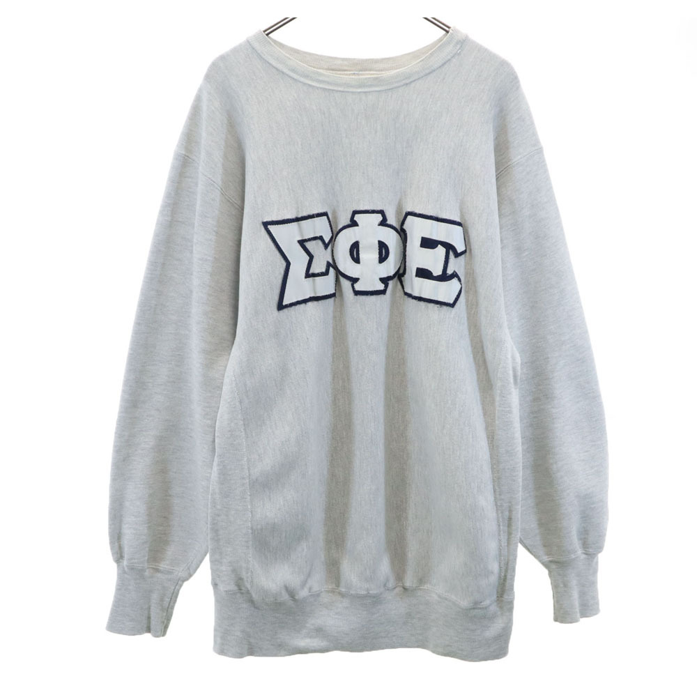 チャンピオン 90s オールド 刺繍タグ カレッジ 長袖 リバースウィーブ スウェット トレーナー XXL Champion 裏起毛 ビッグサイズ メンズ拍卖