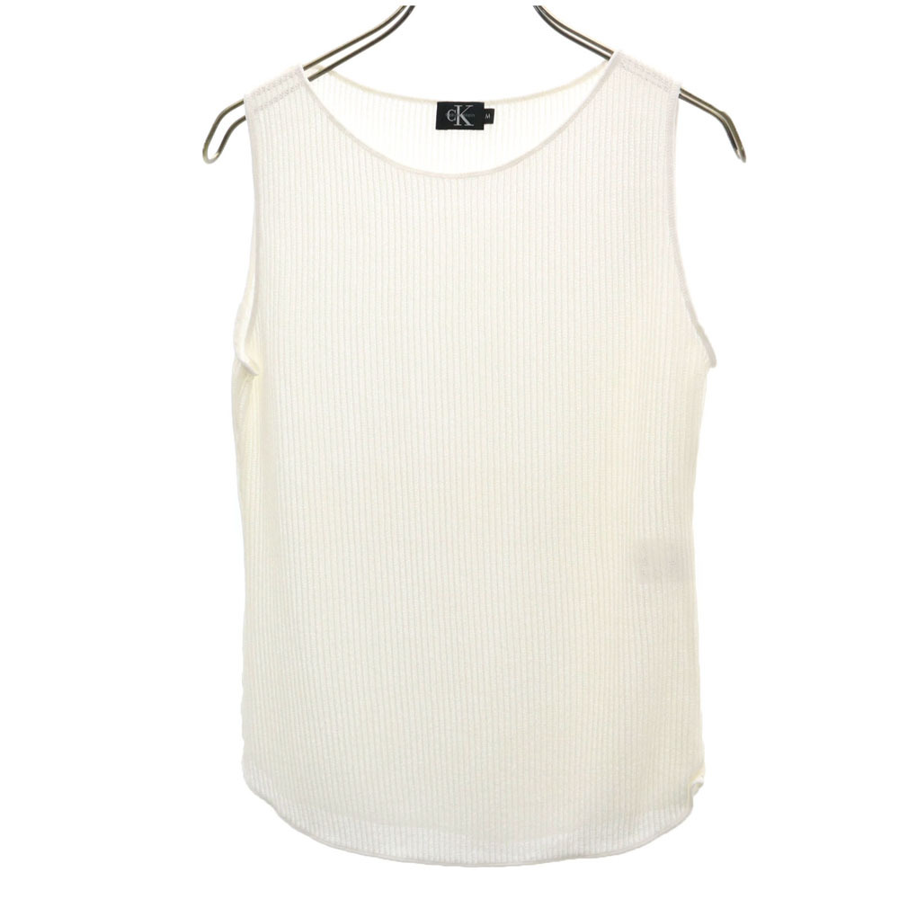 シーケーカルバンクライン ニット タンクトップ M ホワイト CK CALVIN KLEIN レディース拍卖