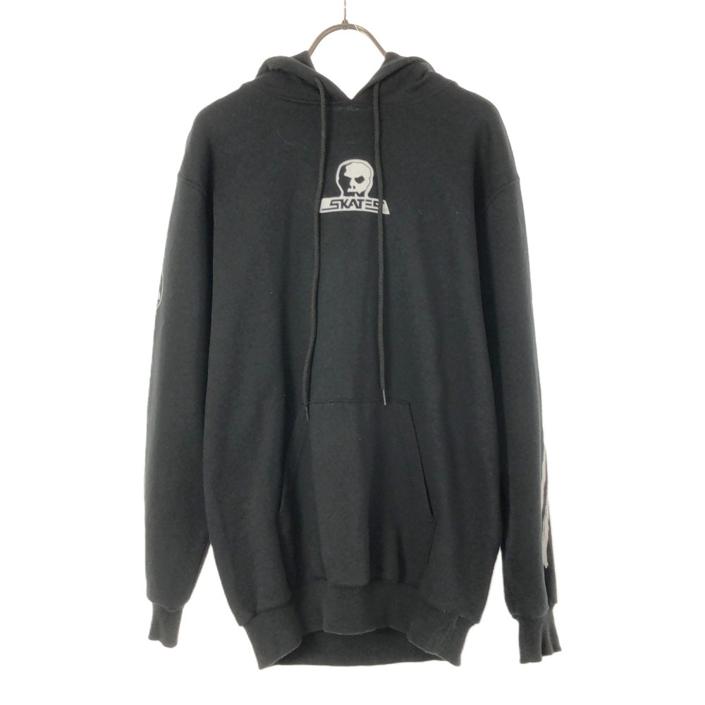 スカルスケーツ カナダ製 ロゴプリント 長袖 スウェットパーカー S SKULL SKATES プルオーバー スケートボード カンガルーポケット メンズ拍卖