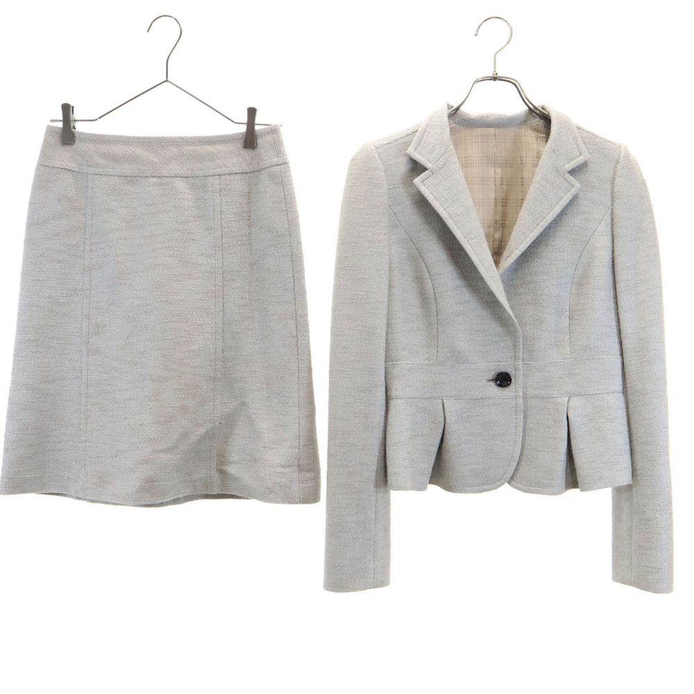 バーバリーブラックレーベル スカートスーツ 上下セットアップ 40/38 グレー系 BURBERRY BLACK LABEL レディース拍卖
