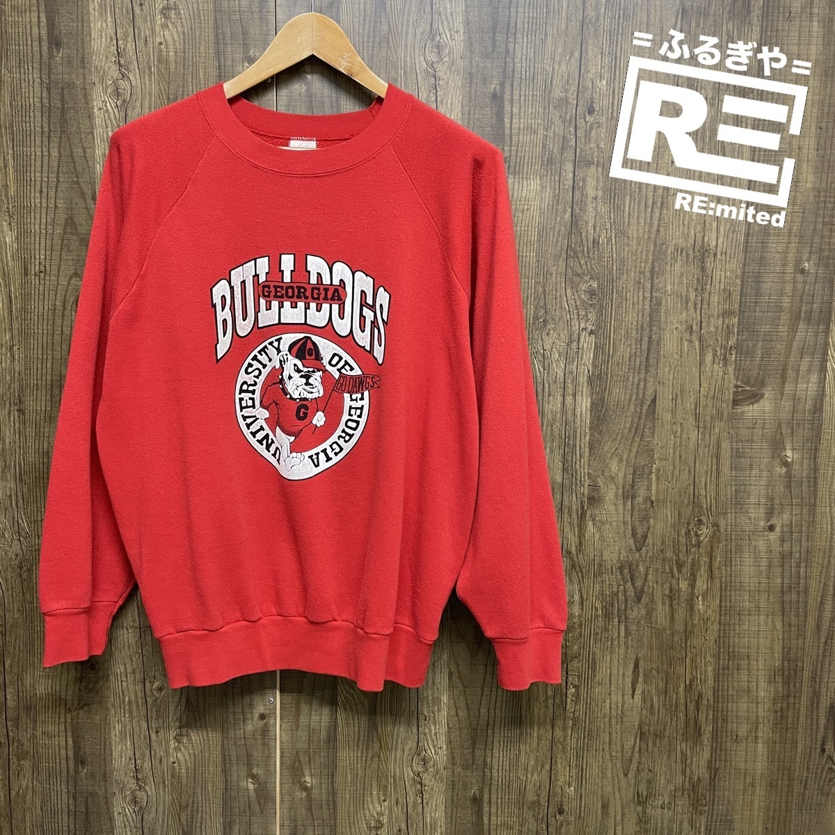 古着 XL BULLDOGS スウェット トレーナー XL プルオーバー 2912 メンズ USA製 レッド拍卖