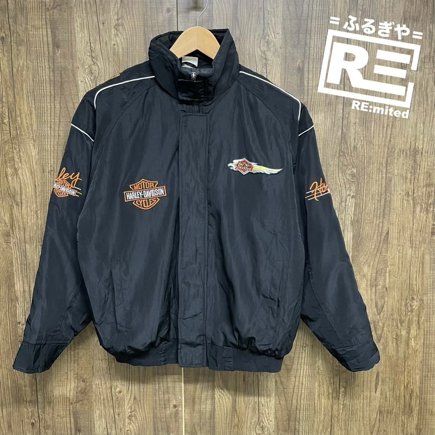 古着 M Harley Davidson ハーレーダビッドソン ブルゾン ジャンパー メンズM フルジップ 2488拍卖
