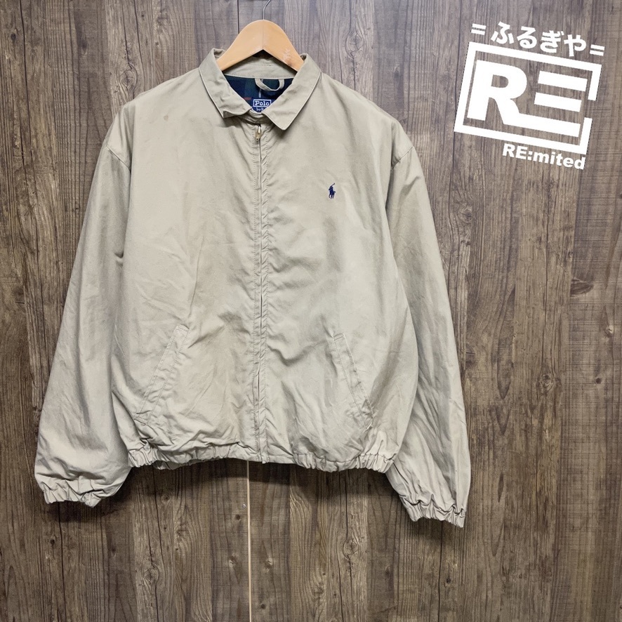 古着 L POLO RALPH LAUREN ポロラルフローレン スウィングトップ ブルゾン 3144拍卖