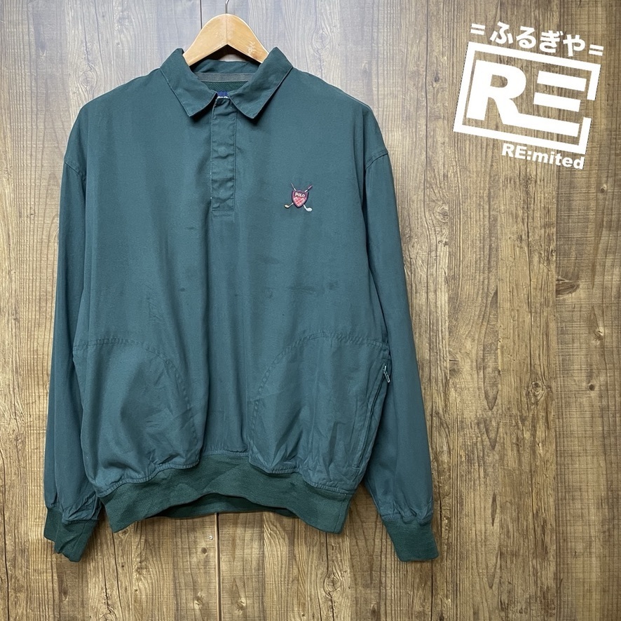 古着 L POLO GOLF ポロゴルフ ナイロンプルオーバー 4722拍卖