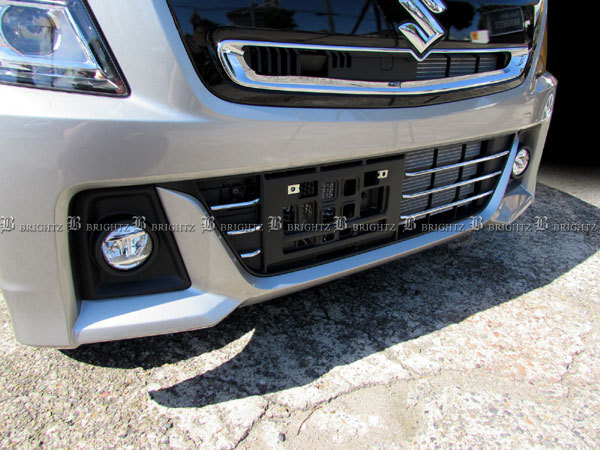 ワゴンRスティングレー MH35S MH55S ステンレス フロント バンパー モール 6PC ダクト アンダー ロア グリル FBUM-MOL-051拍卖