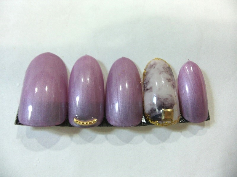 ・(定型外orクリックポスト発送込み) ポイントはタイダイのネイルチップ ジェル使用作品拍卖