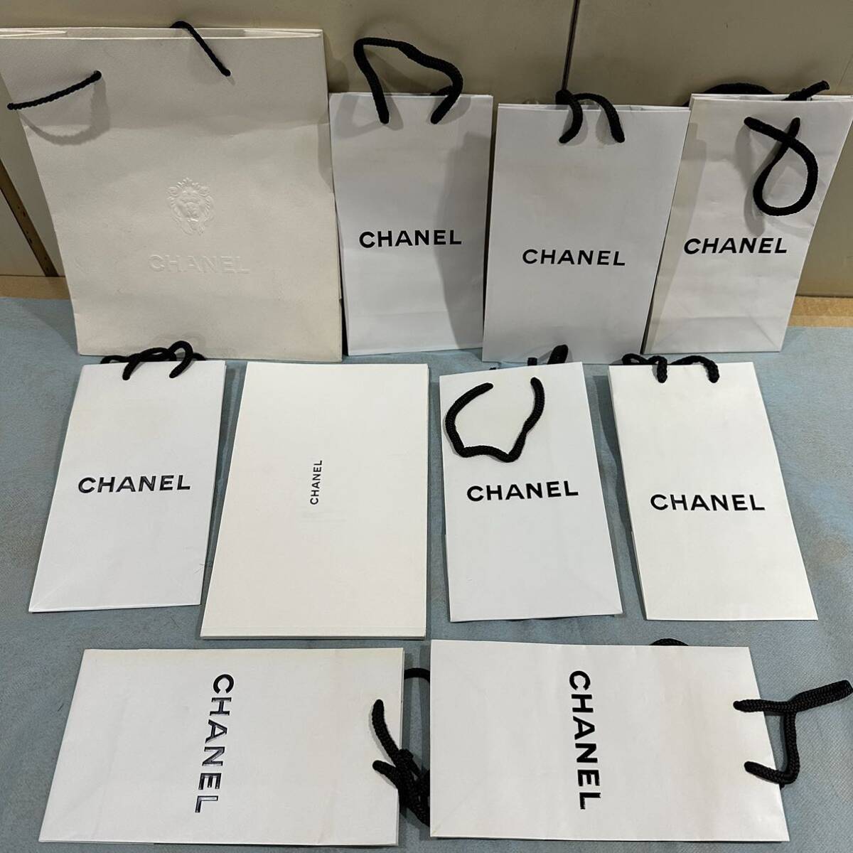 CHANEL シャネル ショップ袋 ショッパー ホワイト 手提げ袋 紙袋 まとめ カバン 鞄 ⑥拍卖