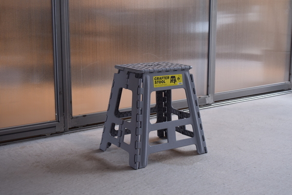 折りたたみクラフタースツール 高さ39cm グレー色 折りたたみ 軽量拍卖