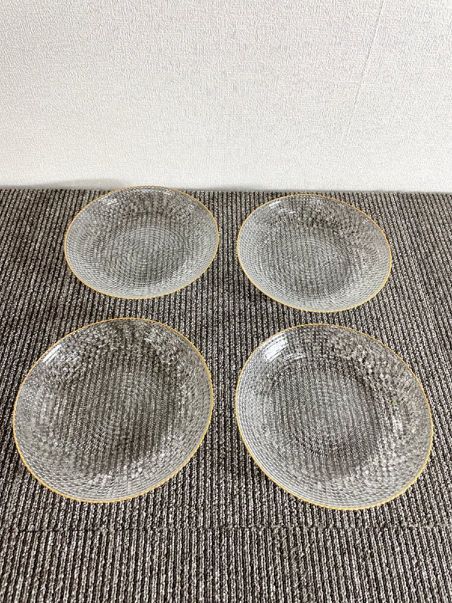 【福岡】キッチン雑貨 ガラスプレート◆お皿◆φ215 H30◆モデルR展示品◆BR5670_Kh拍卖