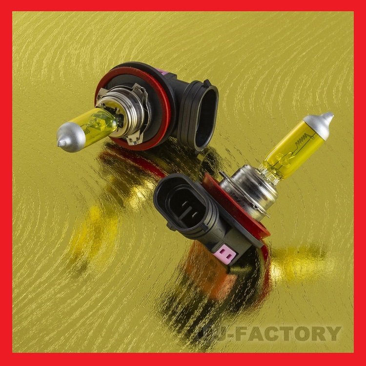 【花魁 閃光】イエローコーティング ハロゲンバルブ H11/70W 2800K(2個セット)★国産24Vトラック 保安基準適合 視認性向上(OKH02-H11-28拍卖