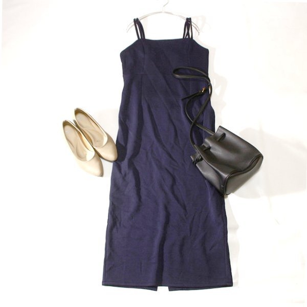 美品 OLIVE des OLIVE オリーブ・デ・オリーブ 大人可愛い ポンチストレッチ ワンピース F 春 夏 24D08拍卖