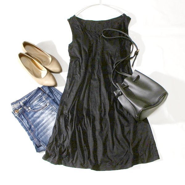 美品 INDIVI GALLEST インディヴィ 大人可愛い ストレッチ ワンピース 38号 M 春 夏 24C08拍卖