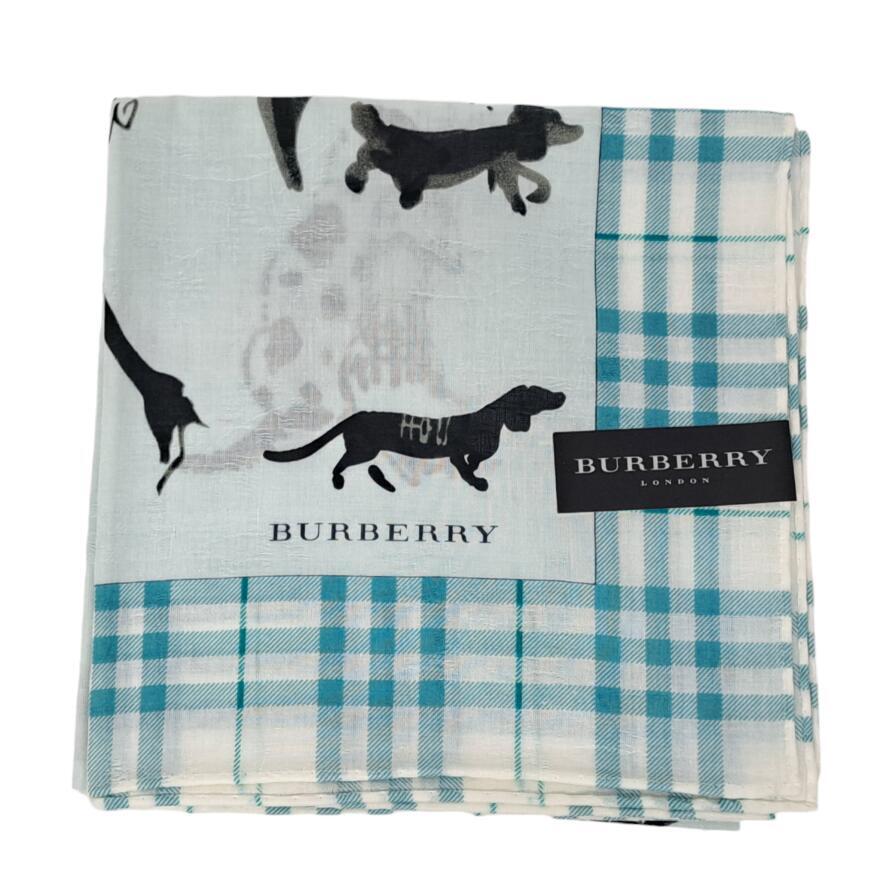 未使用 バーバリー ハンカチ 綿 100% 散歩 犬 チェック バーバリー レディース BURBERRY LONDON 【中古】拍卖