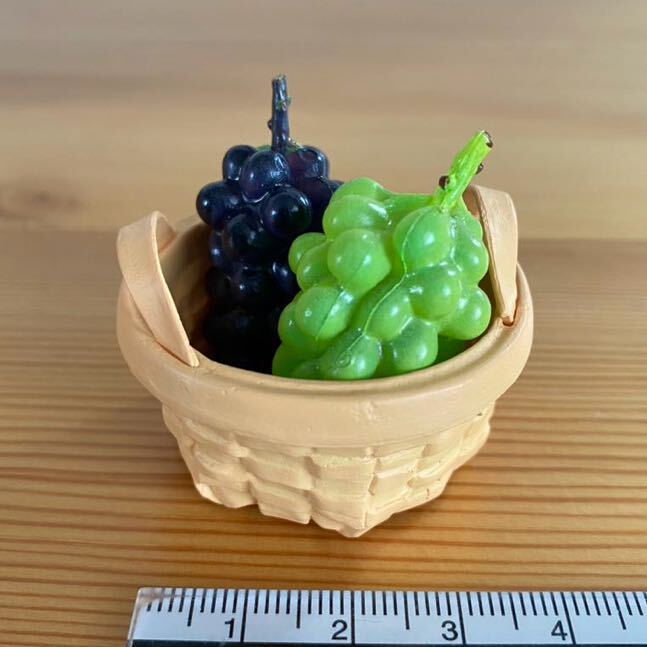 リーメント(単品)*ぶどうandバスケット*ぷちサンプル バラ売り ミニチュア ドールハウス 籠 フルーツ 果物拍卖