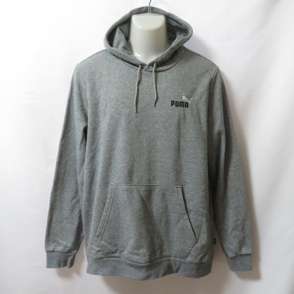 古着 メンズXL PUMA/プーマ 裏起毛 スウェットパーカー プルオーバー フード スポーツ カジュアル グレー 846373-03拍卖
