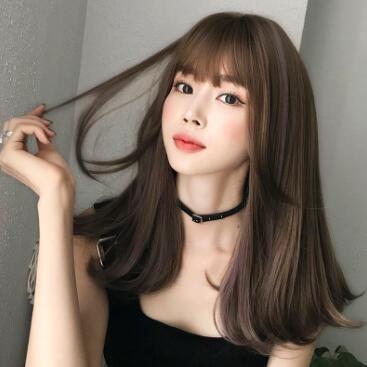 人気新品人毛100% ロングストレート つむじ部分手植え 自然に見えますフルウィッグ かつら ヘアアクセサリー サラサラ 自然拍卖