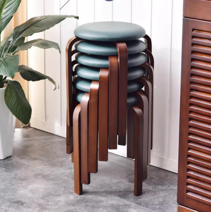 新入荷スツール 木製 丸椅子 スタッキングチェア 椅子 玄関 キッチン 積み重ね可能 45cm高さ 軽量 ダイニング 食事 100kg耐荷重)拍卖
