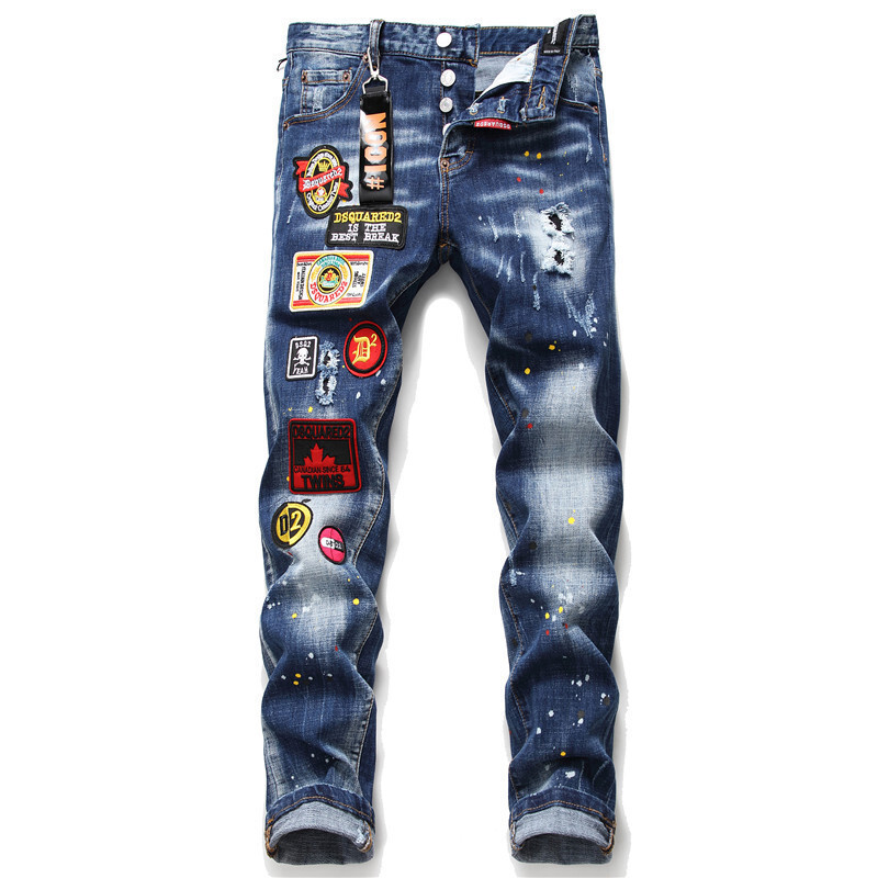 新入荷メンズ デニムパンツ ジーパン ロング丈 ジーンズ サイズ選択可 スキニーパンツ ストレッチ カジュアルパンツ ブルー W34拍卖