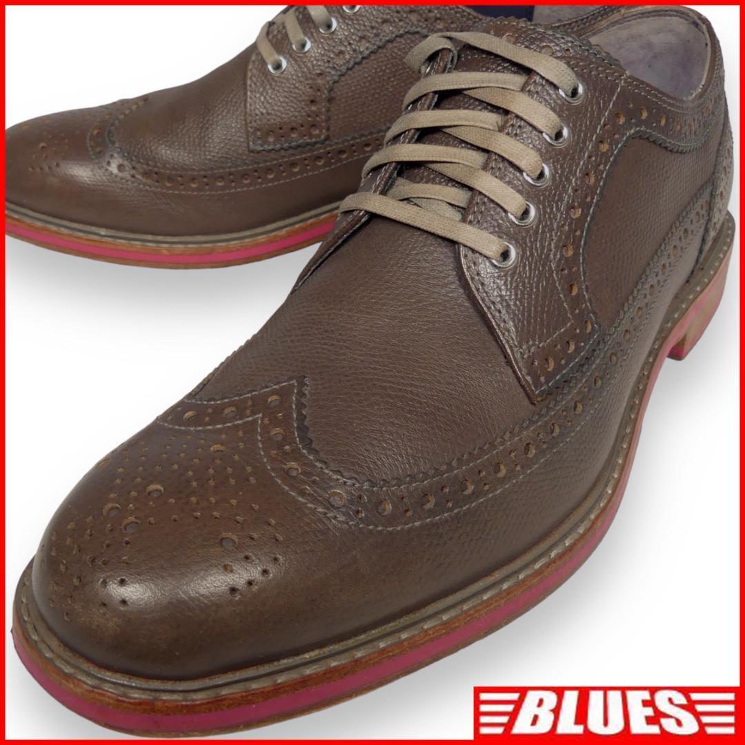 即決★COLE HAAN★26.5cm レザーレースアップシューズ メンズ 8M 茶 ウィングチップ 本革 本皮 革靴拍卖