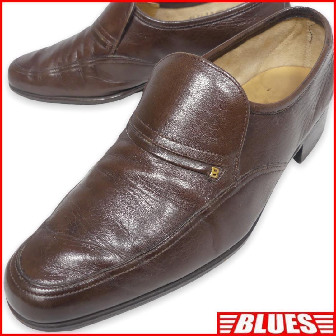 即決★スイス製 BALLY★25cm位 レザーローファー バリー メンズ 7 茶 本革 ビジネスシューズ 本皮 スリッポン 革靴拍卖