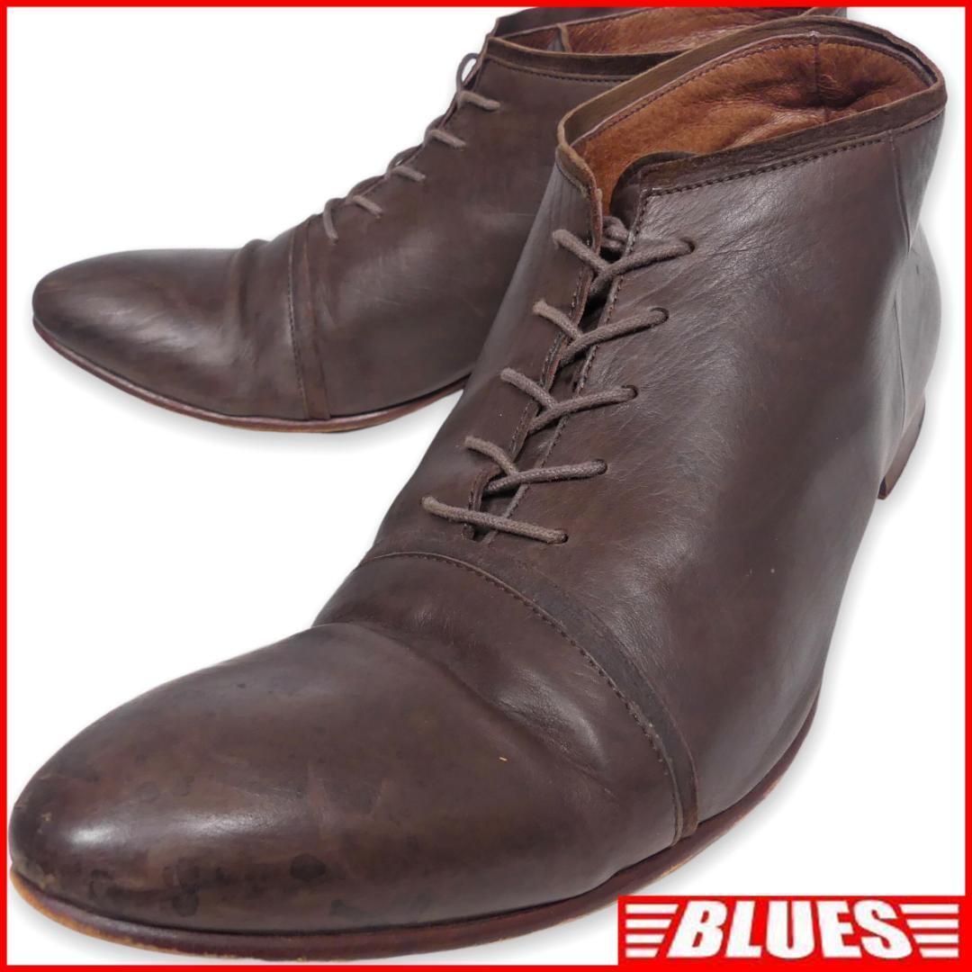 即決★PADRONE★25.5cm レザーレースアップシューズ パドローネ メンズ 41 茶 本革 本皮 革靴拍卖