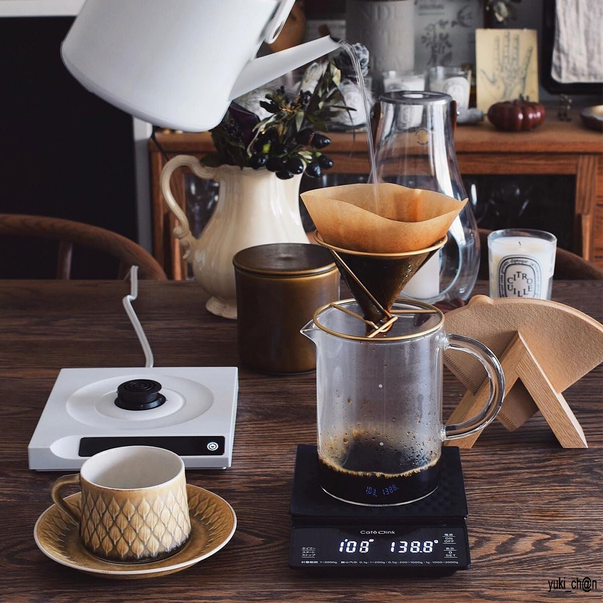 コーヒースケール キッチンスケール デジタルスケール ドリップスケール タイマー機能 3kg 0.1g単位 風袋引 電池式 はかり 計量器 ブラック拍卖