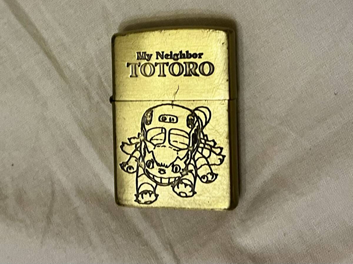【となりのトトロ】スタジオジブリ zippo ジッポ アンティークゴールド ネコバス 送料無料拍卖