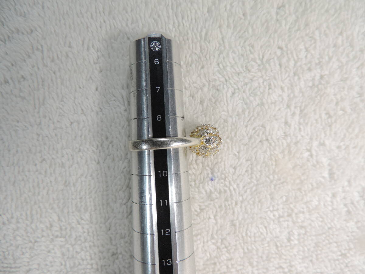 【質問欄より値下げ交渉可】ヴィンテージ リング・レディース指輪・中古品・SILVER刻印有り・数点小宝石付き・9号・約5.60g・CUSHKA拍卖