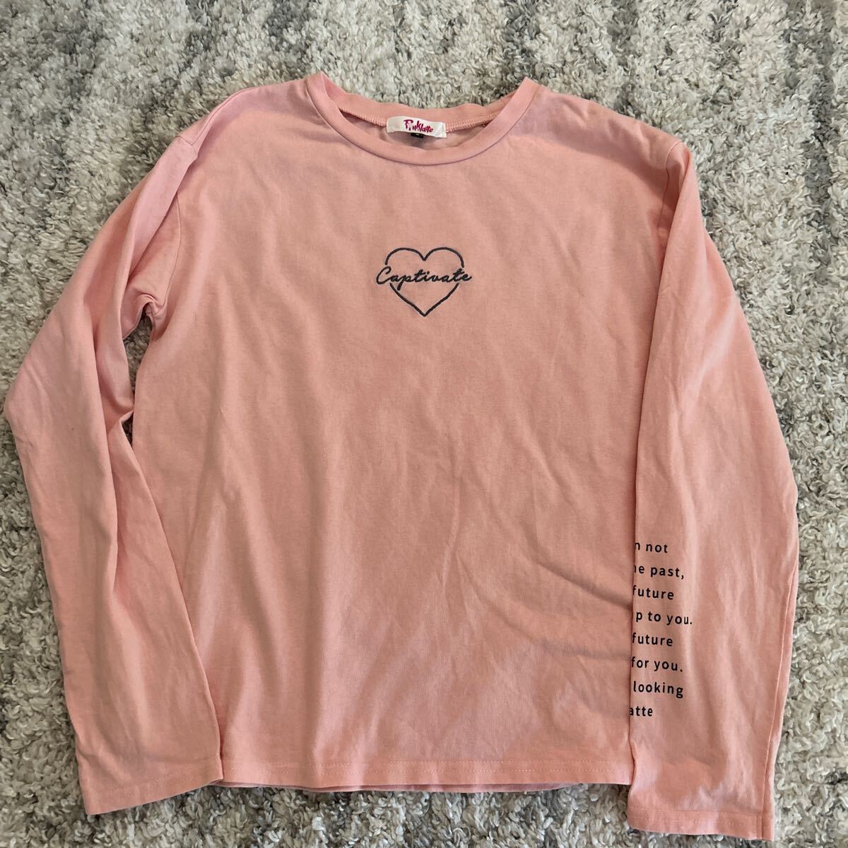 ピンクラテ 長袖Tシャツ S 160拍卖