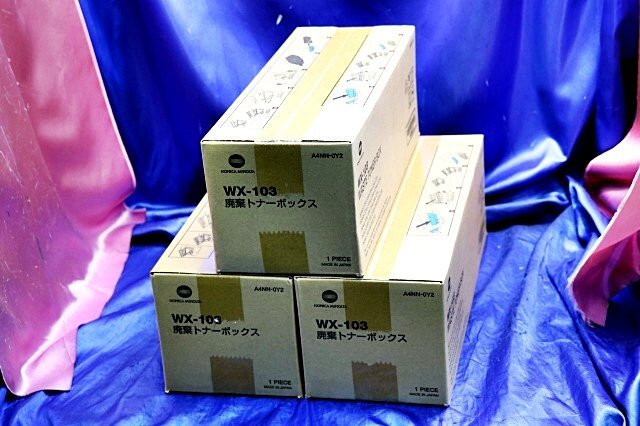 ◆未使用 /3本セット◆ コニカミノルタ 廃棄トナーボックス WX-103 bizhub C258/C458/C558/C658拍卖