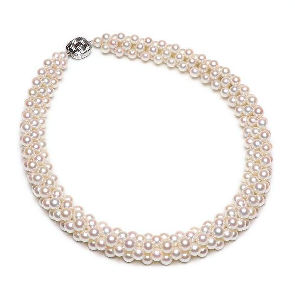 美品 アコヤパール ネックレス チョーカー 本真珠6ミリ珠 103.6g シルバー 中央宝石研究所ソーティング拍卖